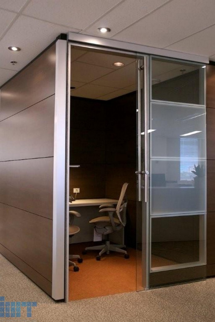 Frameless Glass Sliding Doors for modular office partitions